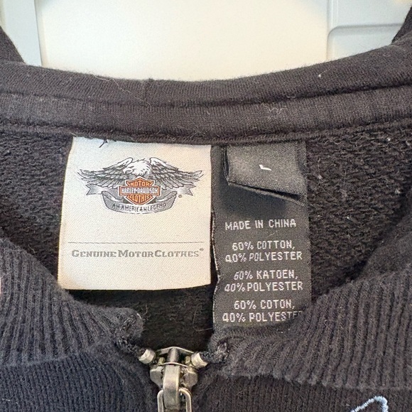 Harley-Davidson Black Zip-Up Jacket - Picture 2 of 4